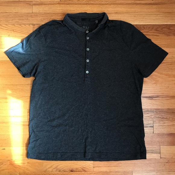 ATM Anthony Thomas Melillo Other - ATM Charcoal Gray Short Collar Polo Henley Large